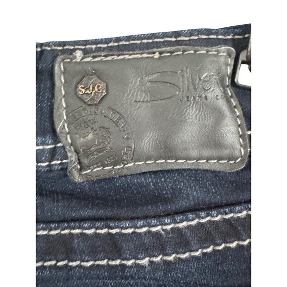 Silver Jeans Co. Womens Suki Bootcut Denim Jeans Size 29x32 Dark Wash Stretch - Picture 3 of 6